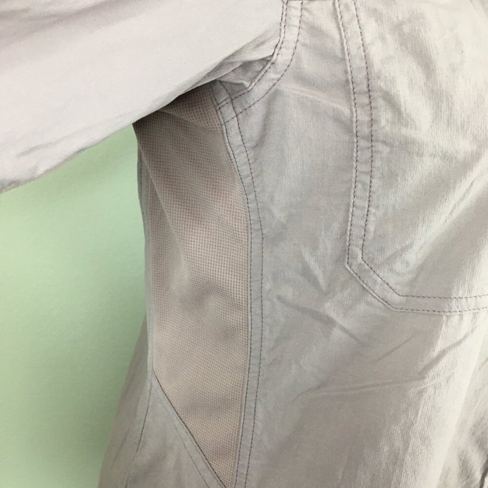 REI Co-op Purple/Gray Mesh Insert Sleeve Tabs Vented Back Button Shirt - Picture 9 of 14